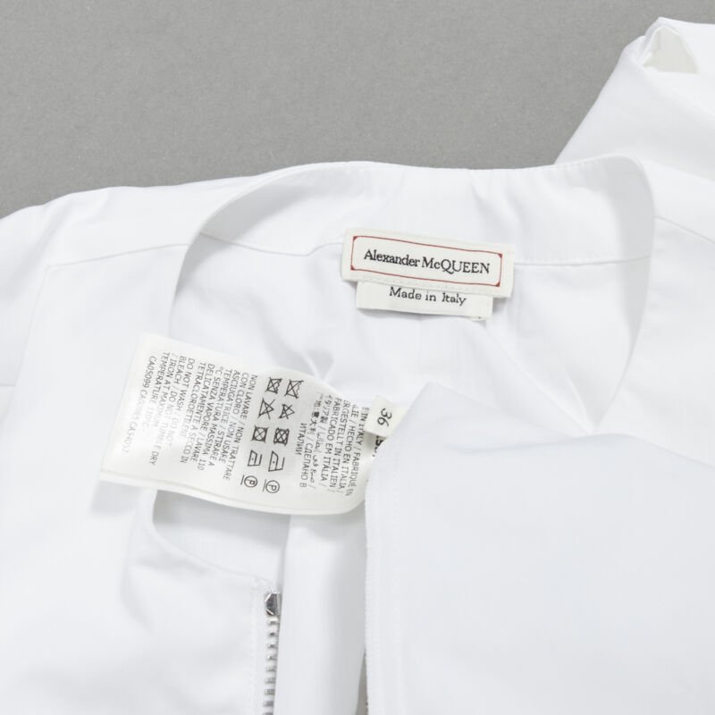 Alexander Mcqueen White Puff Dress - Image 12