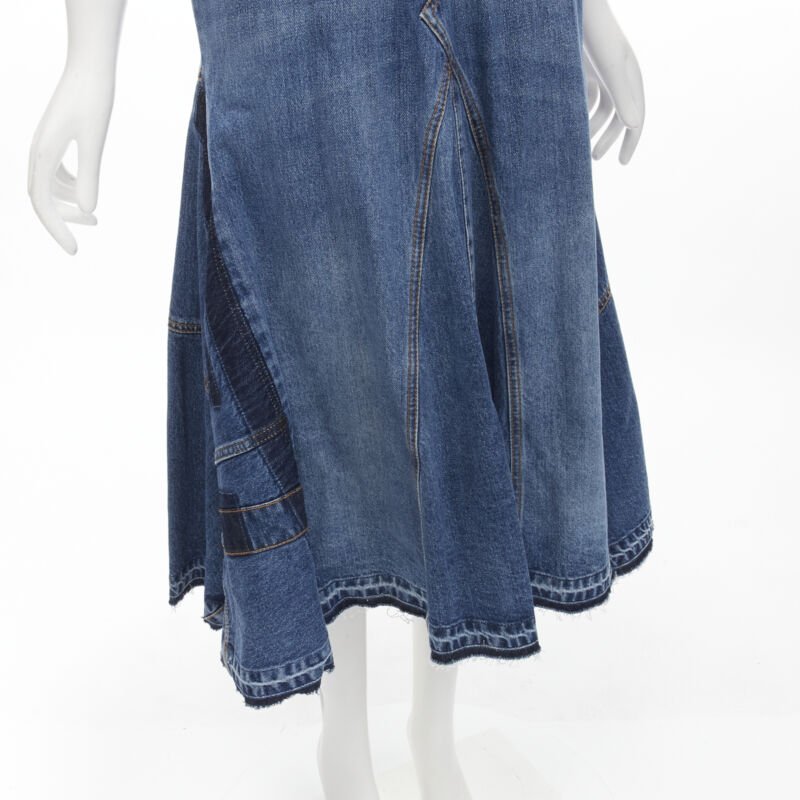 Alexander Mcqueen Denim Shadow Dress - Image 10