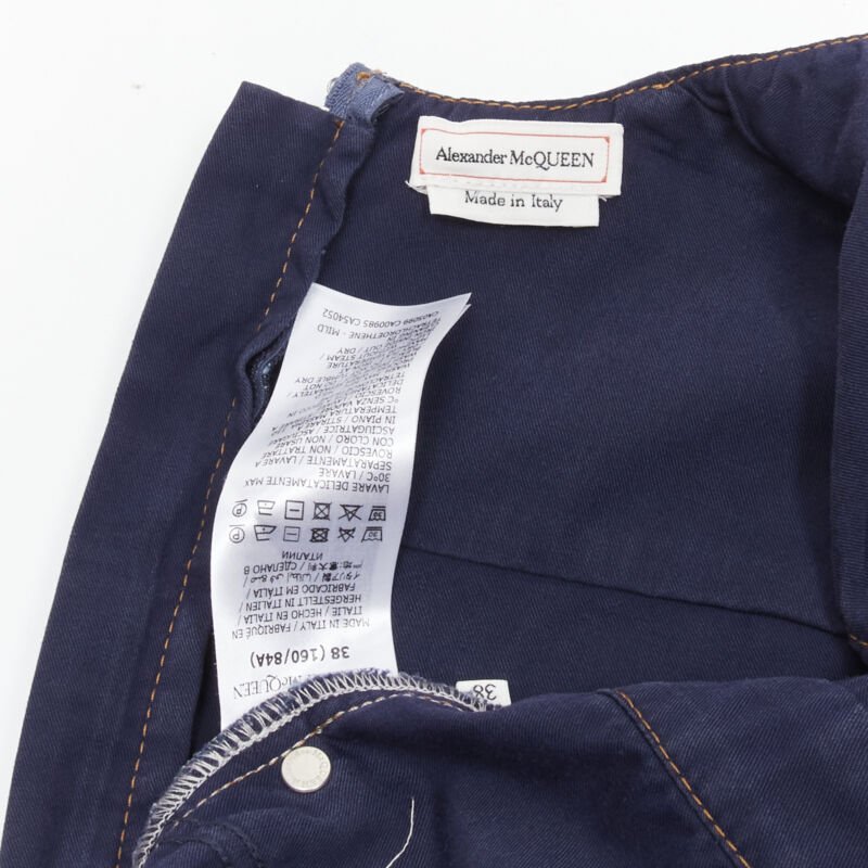 Alexander Mcqueen Denim Shadow Dress - Image 12