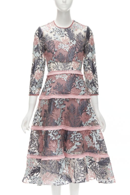 Alexis Pink Fringe Gown