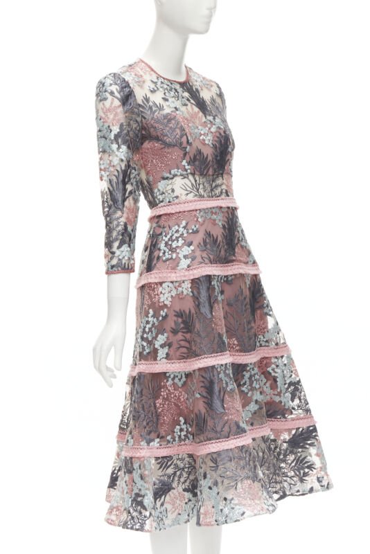 Alexis Pink Fringe Gown - Image 6