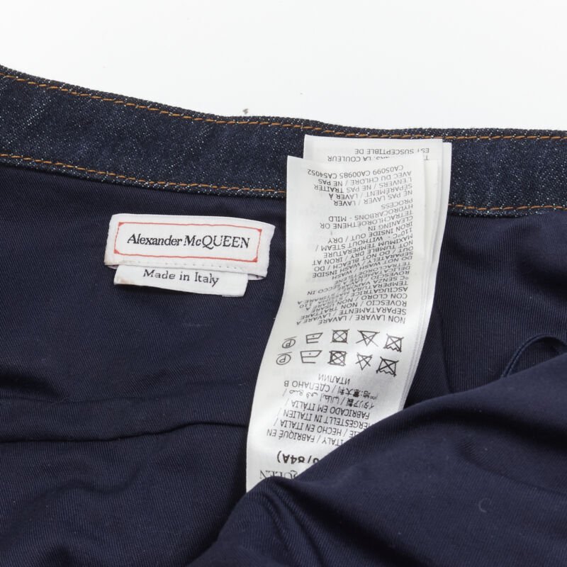 Alexander Mcqueen Indigo Denim Dress - Image 13