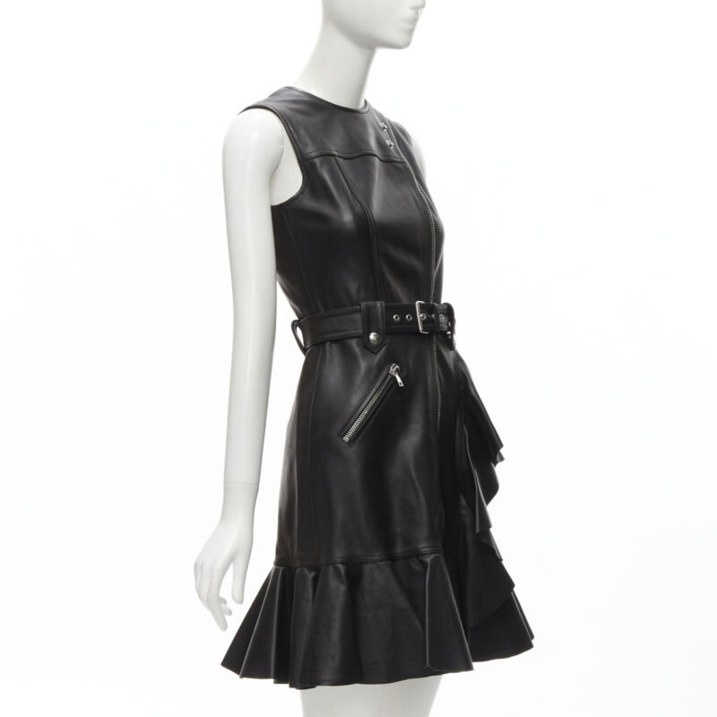 Alexander Mcqueen Leather Ruffle Trim - Image 6