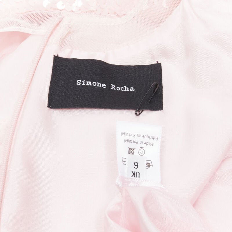 Simone Rocha Blush Sequin Dress - Image 11