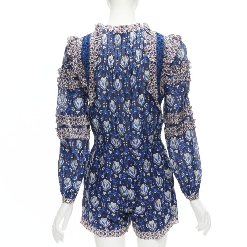 Sea New York Blue Floral Romper - Side view