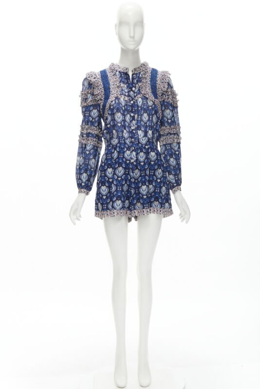 Sea New York Blue Floral Romper - Image 12