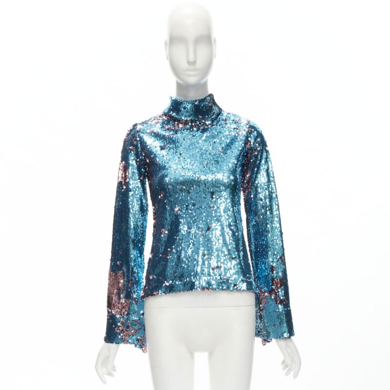 Halpern Sequin Flared Top - Image 12