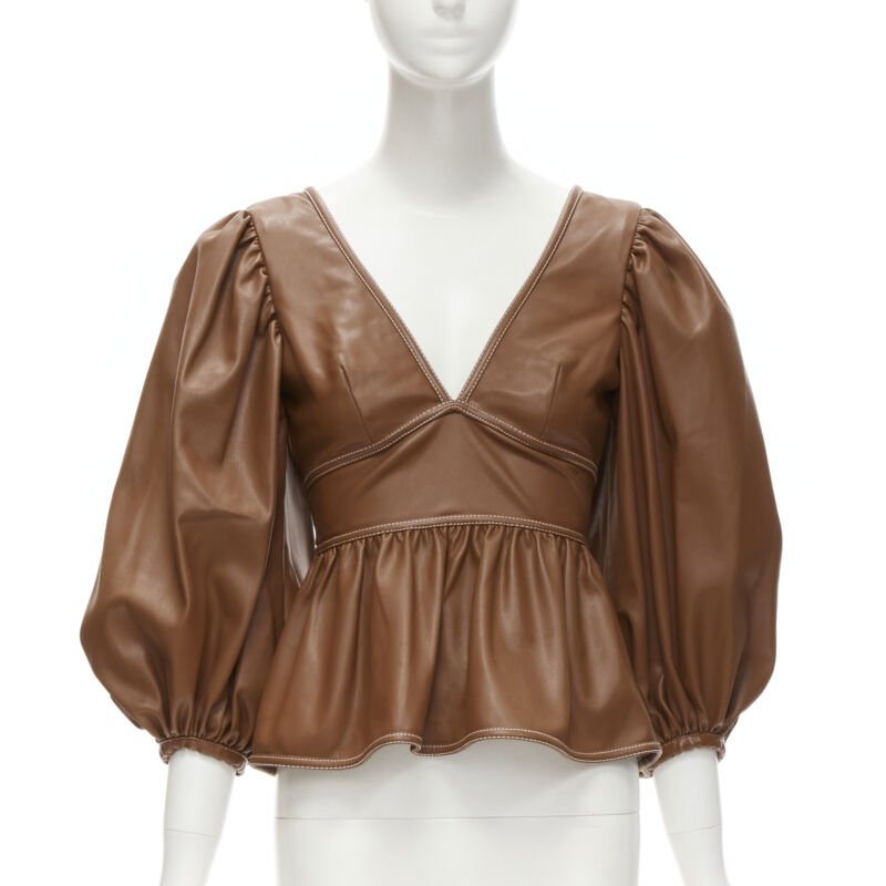 Staud Faux Leather Top
