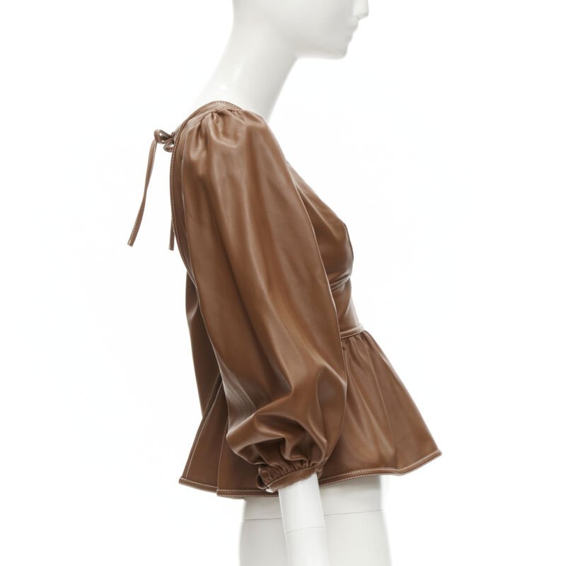 Staud Faux Leather Top - 4
