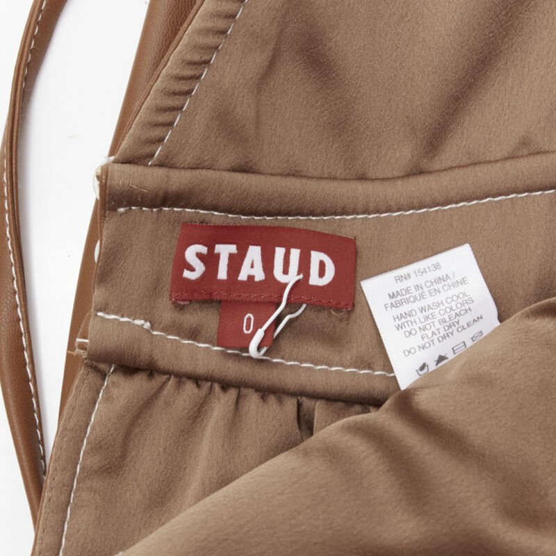 Staud Faux Leather Top - Image 11