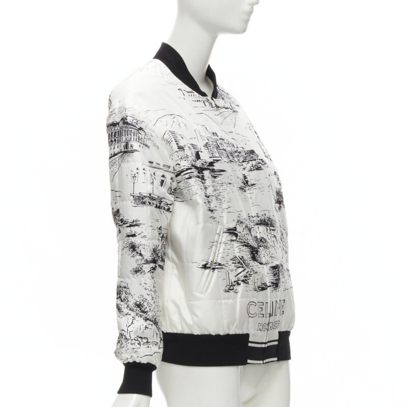 Celine White Silk Foulard Bomber - 4