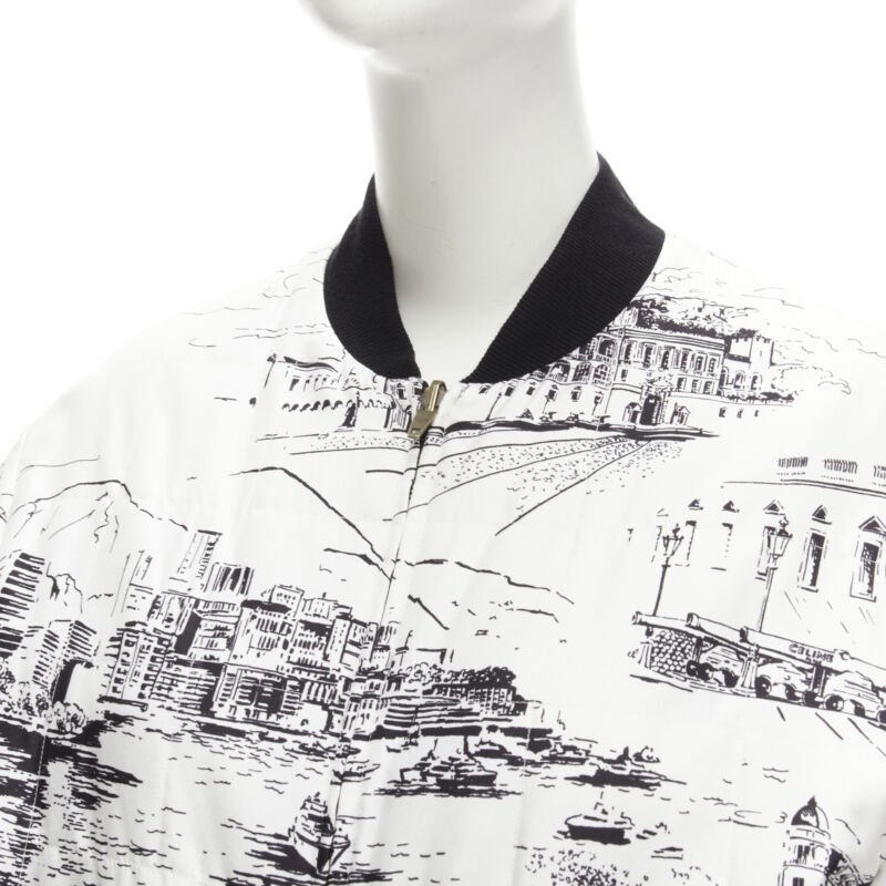 Celine White Silk Foulard Bomber - Image 10