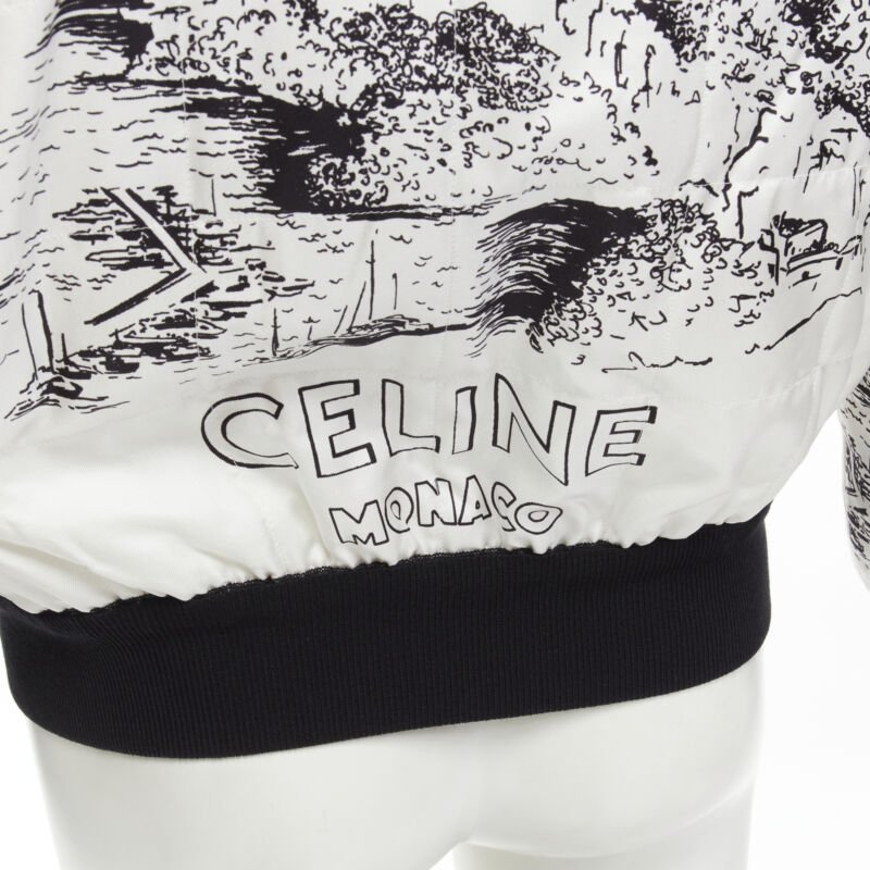 Celine White Silk Foulard Bomber - Image 12
