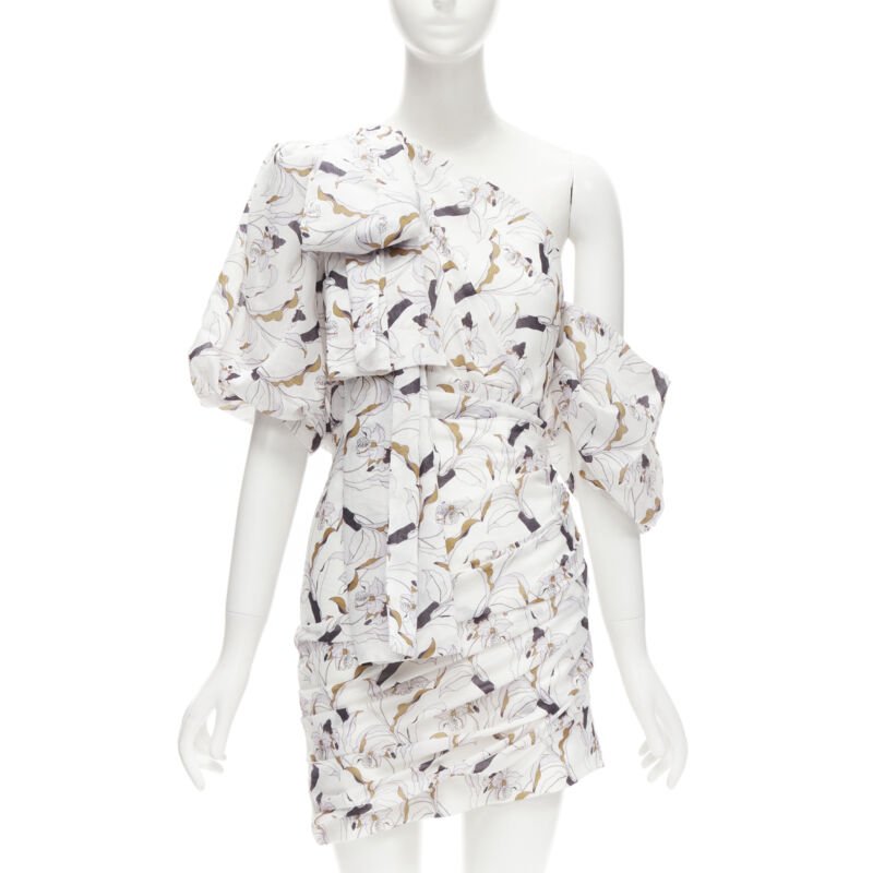 Acler White Floral Puff Dress