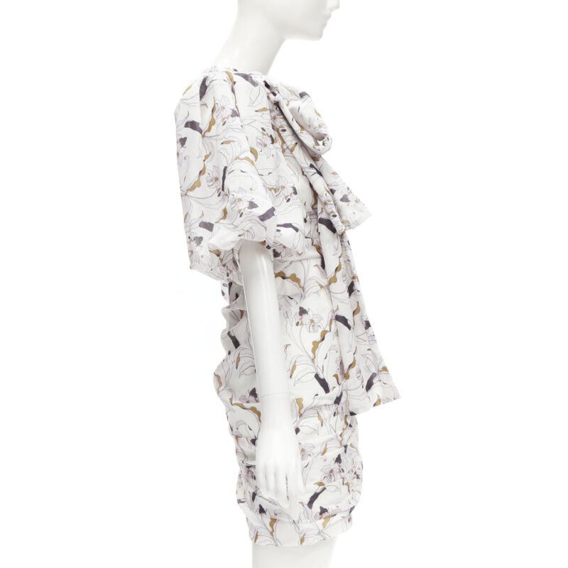 Acler White Floral Puff Dress - 4