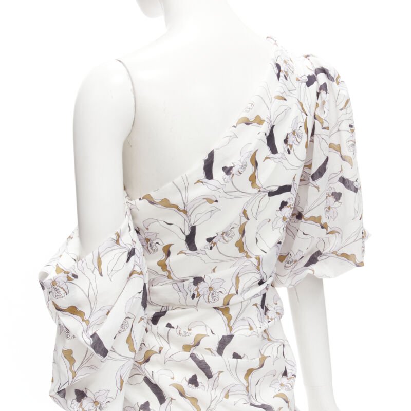 Acler White Floral Puff Dress - Image 11