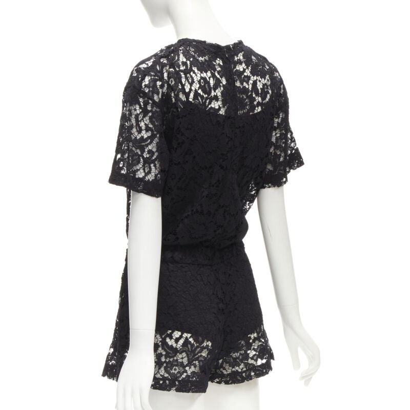 Valentino Garavani Black Floral Romper - Detail 1