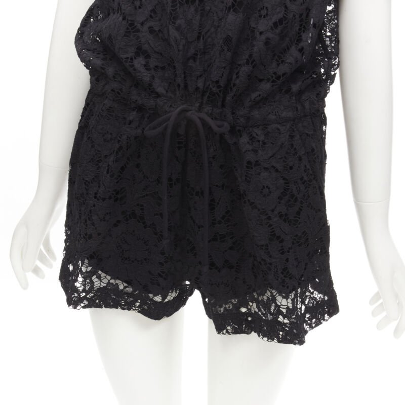 Valentino Garavani Black Floral Romper - Detail 2