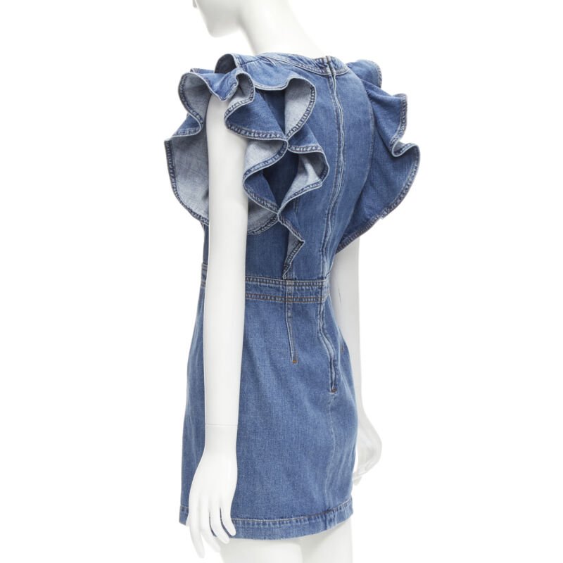 Philosophy Di Lorenzo Serafini Denim Ruffled Dress - Detail 1
