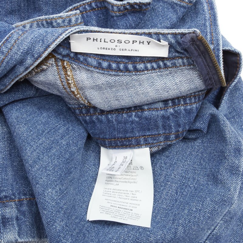 Philosophy Di Lorenzo Serafini Denim Ruffled Dress - Image 11