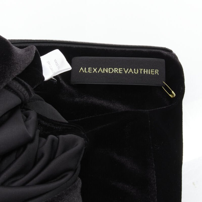 Alexandre Vauthier Black Velvet Wrap Dress - Image 10