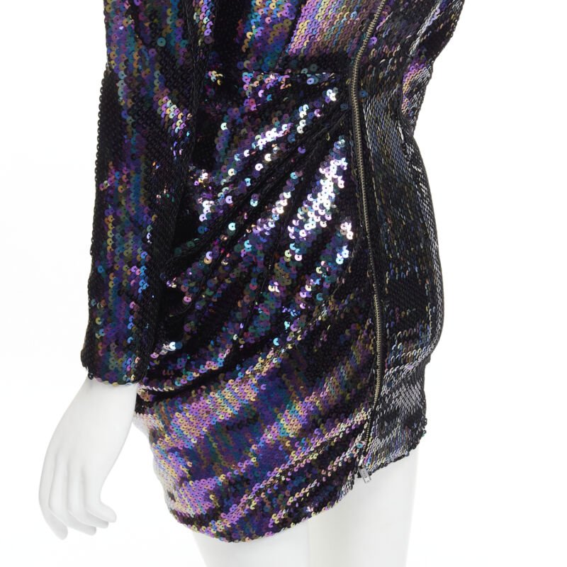 Alex Perry Blue Sequins Mini Dress - Image 10