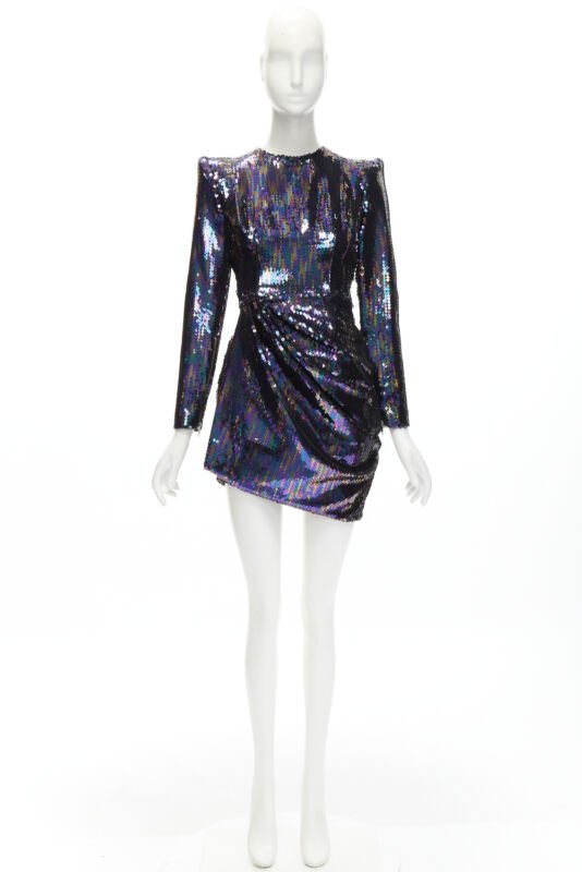 Alex Perry Blue Sequins Mini Dress - Image 13