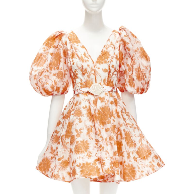 Zimmermann Orange Floral Belt Dress - Image 6