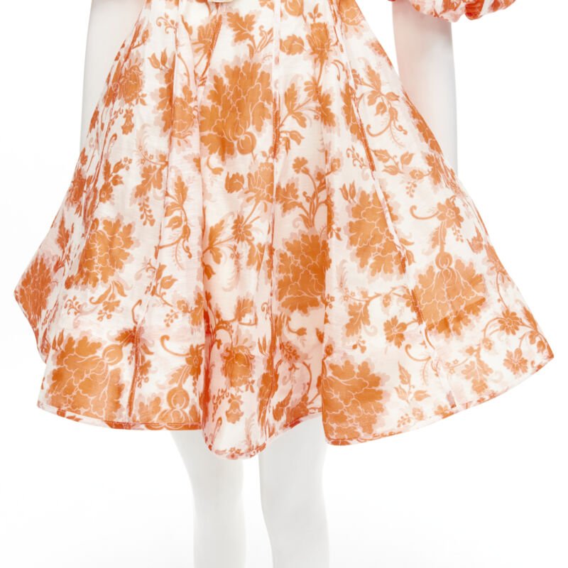 Zimmermann Orange Floral Belt Dress - Image 11