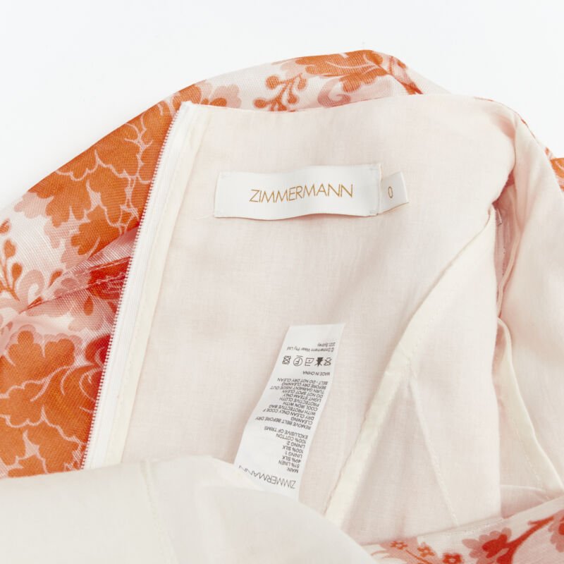 Zimmermann Orange Floral Belt Dress - Image 12