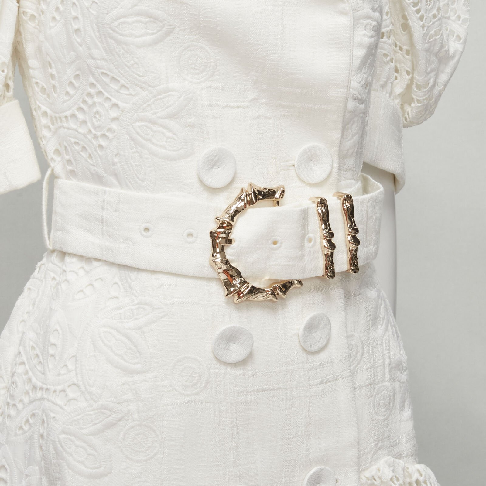 Acler White Eyelet Puff Dress - Back view