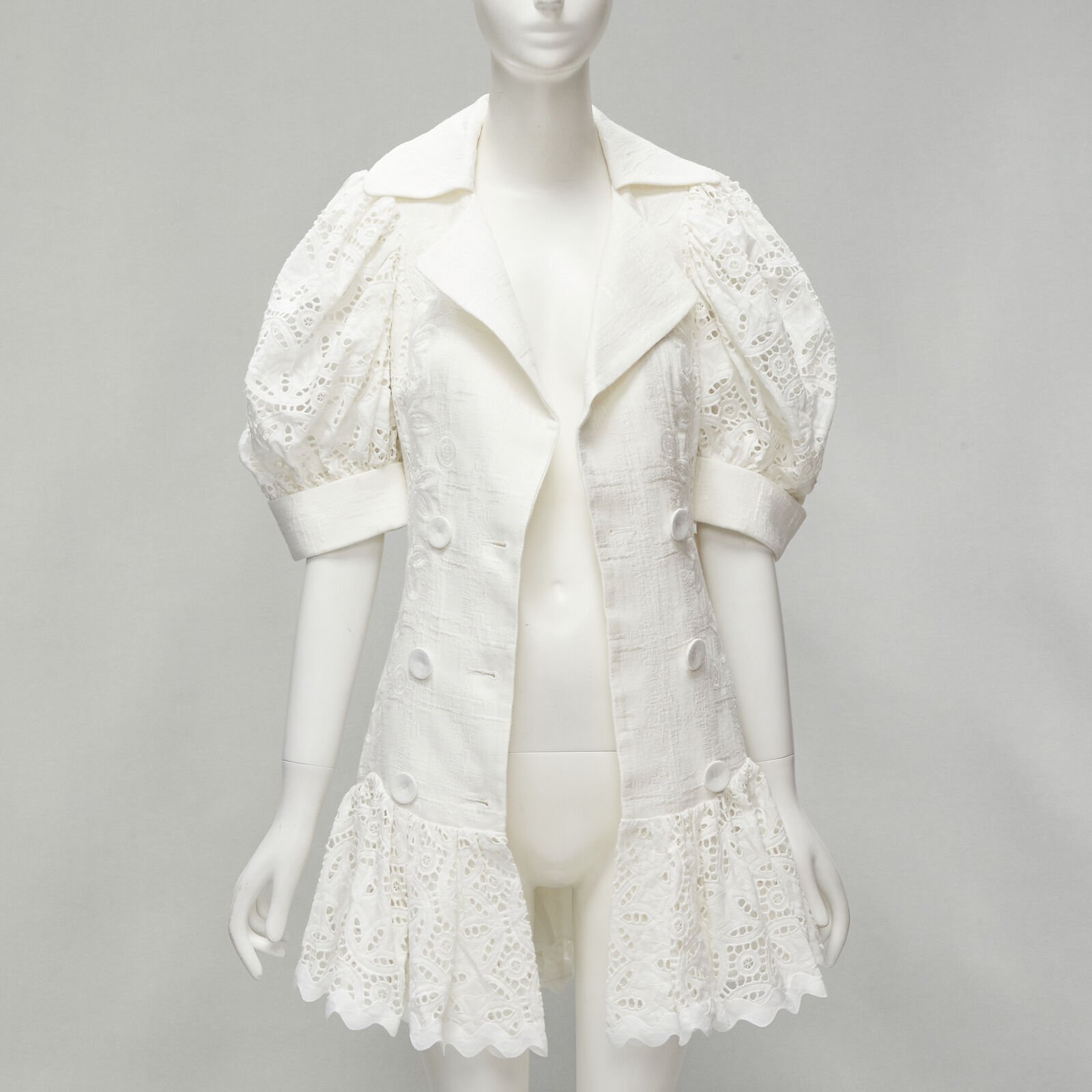 Acler White Eyelet Puff Dress - Image 6