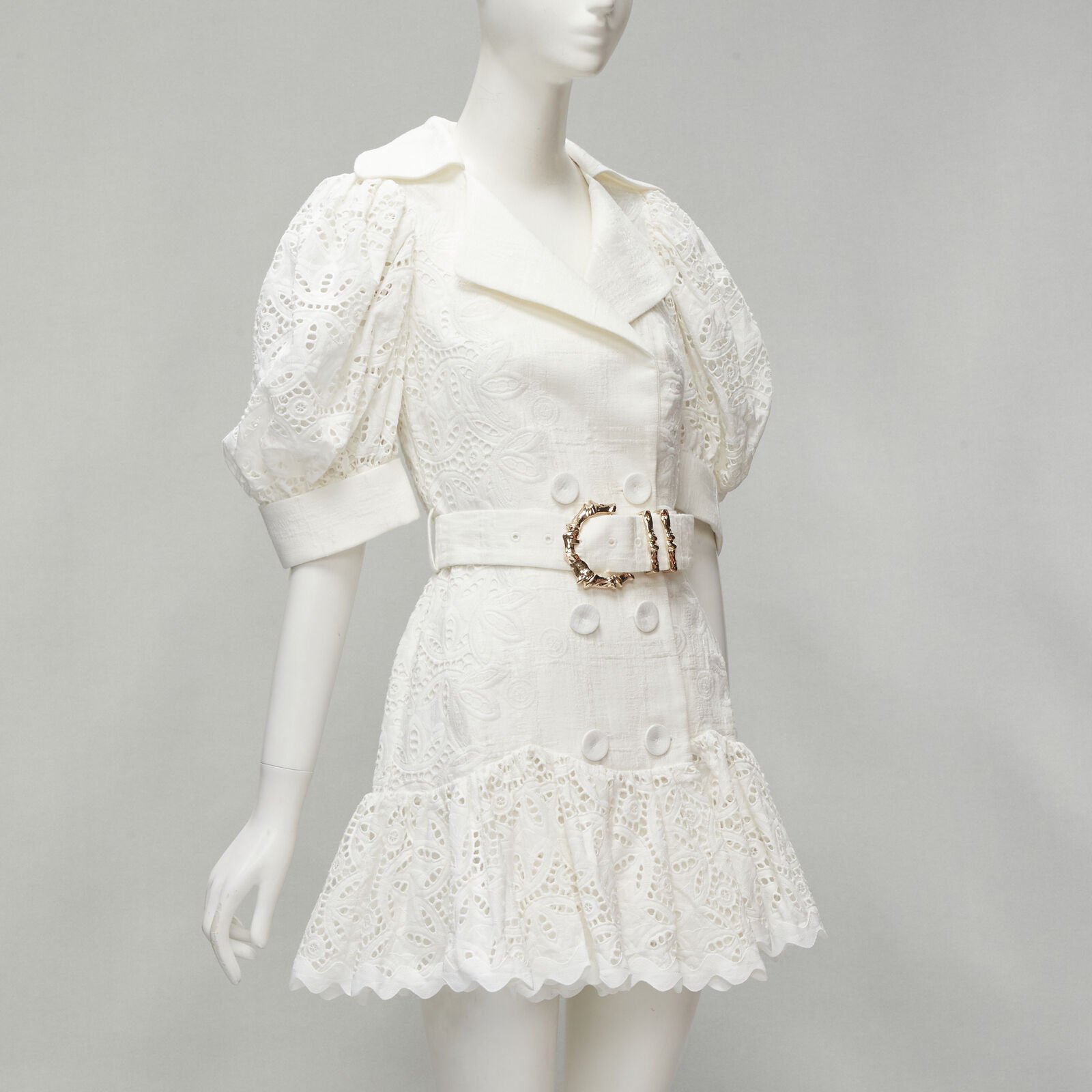 Acler White Eyelet Puff Dress - 4