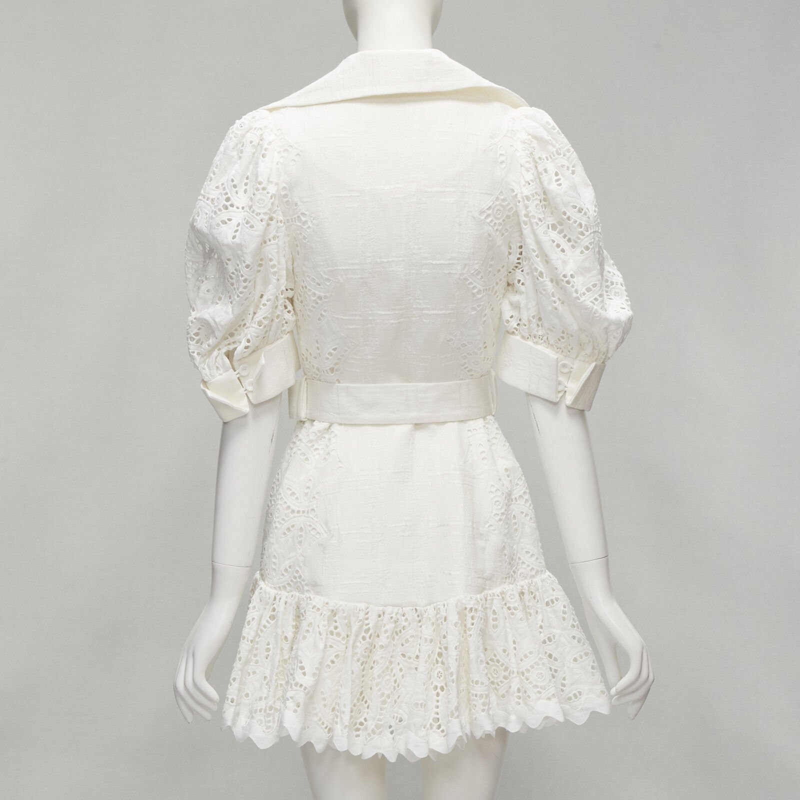 Acler White Eyelet Puff Dress - Detail 1