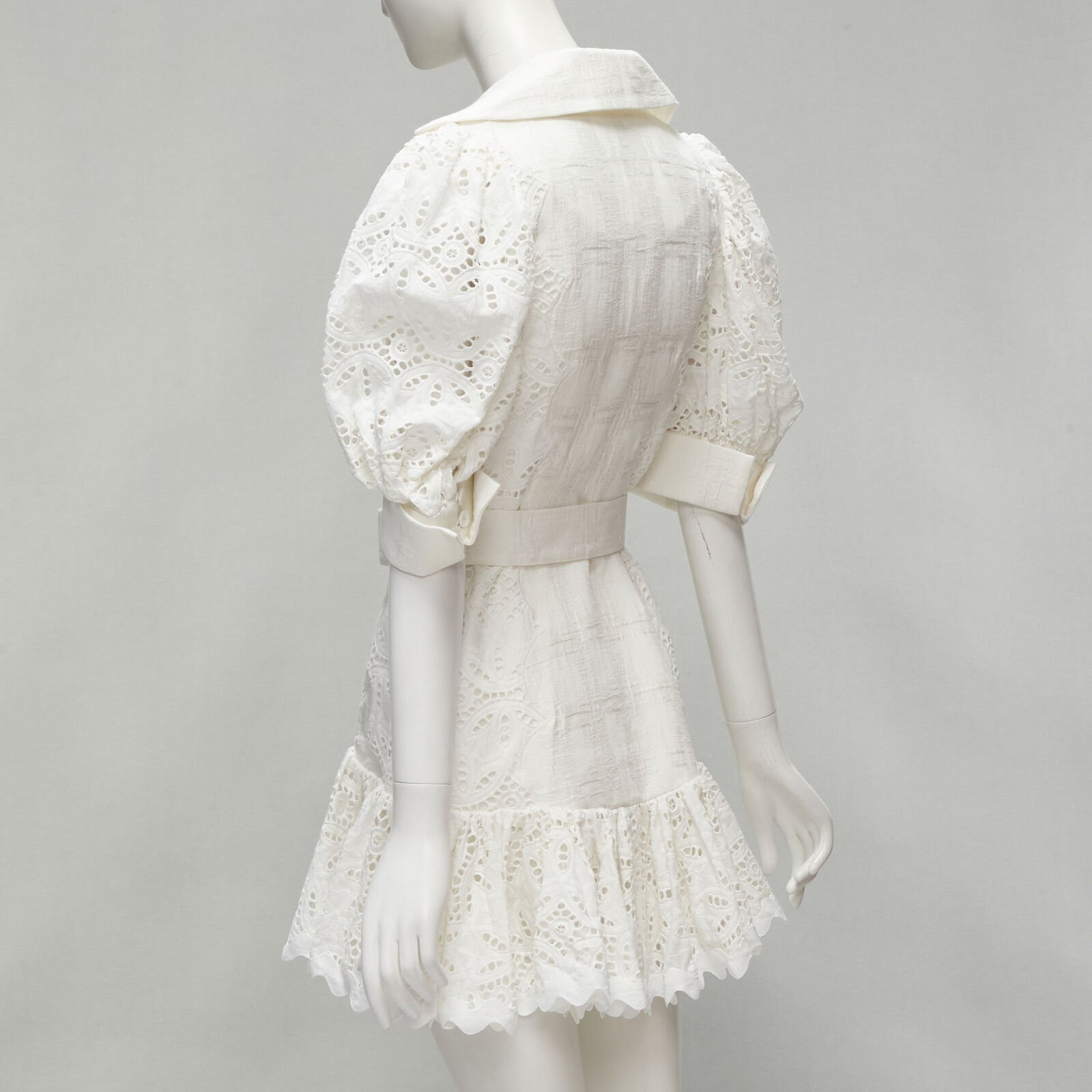 Acler White Eyelet Puff Dress - Detail 2