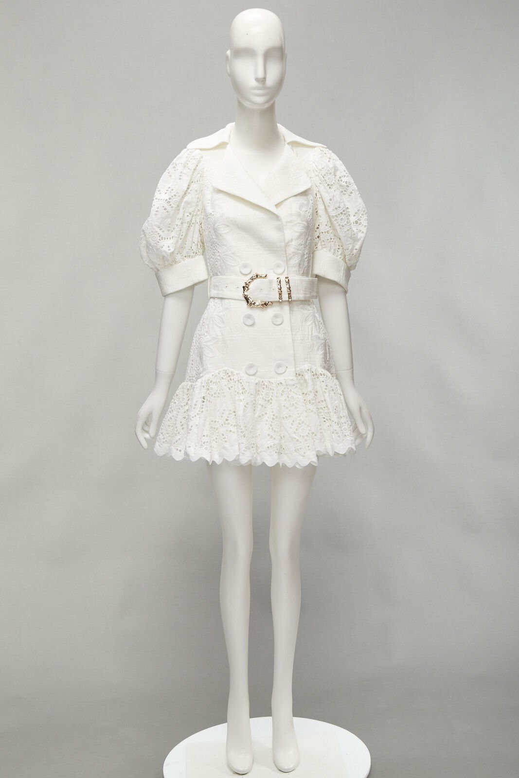 Acler White Eyelet Puff Dress - Image 13
