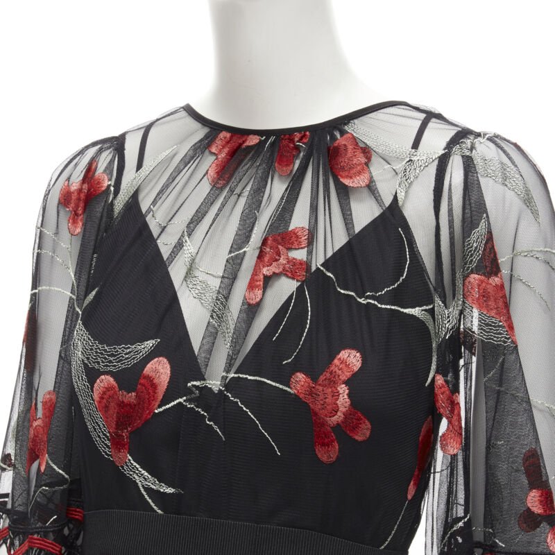 Alice Mccall Black Lace Floral Dress - Detail 2