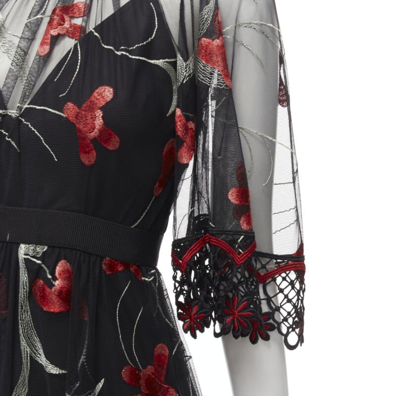 Alice Mccall Black Lace Floral Dress - Image 10