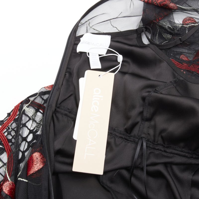 Alice Mccall Black Lace Floral Dress - Image 11