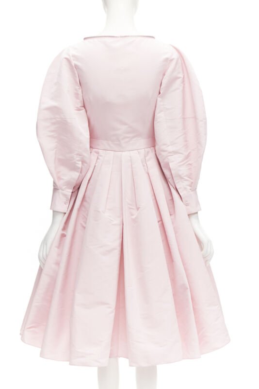 Alexander Mcqueen Pink Balloon Sleeve Dress - Side view