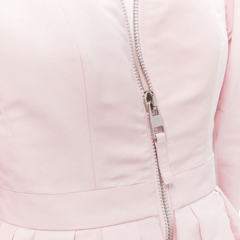 Alexander Mcqueen Pink Balloon Sleeve Dress - Image 10