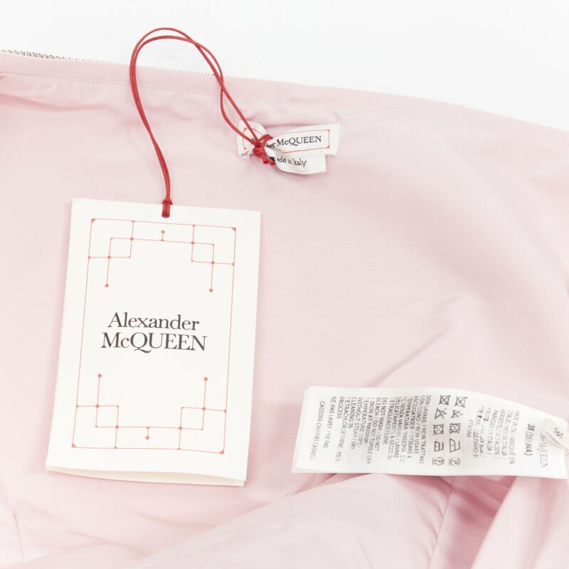 Alexander Mcqueen Pink Balloon Sleeve Dress - Image 13