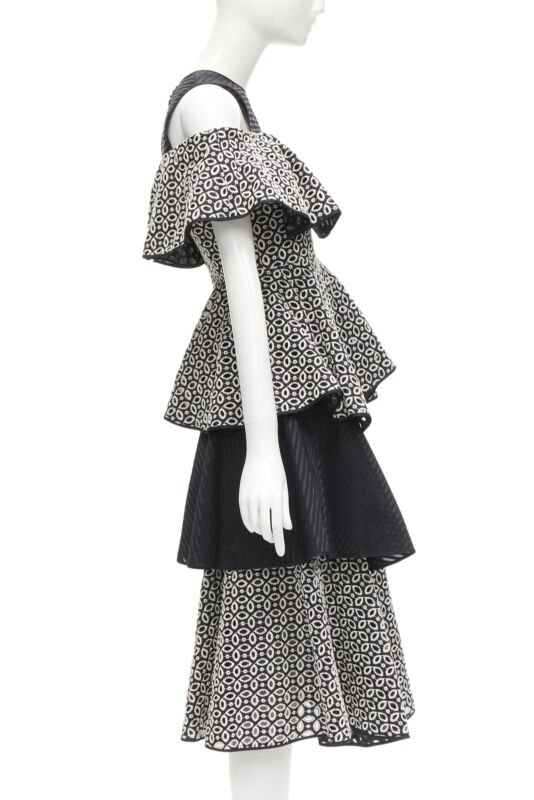 Huishan Zhang Black Embroidery Dress - 4