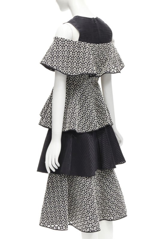 Huishan Zhang Black Embroidery Dress - Detail 1