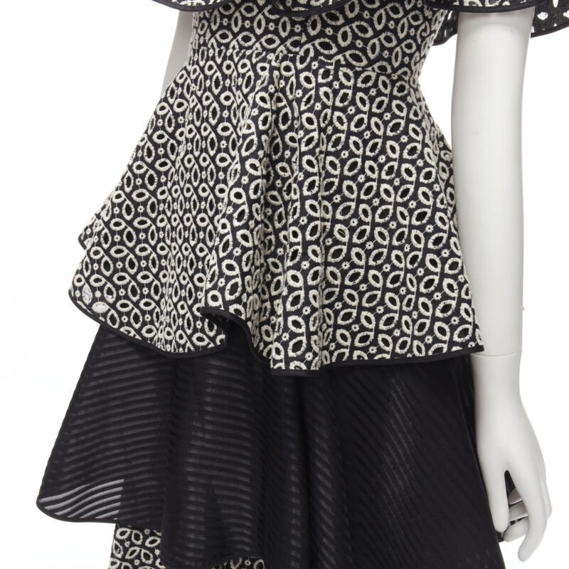 Huishan Zhang Black Embroidery Dress - Detail 2