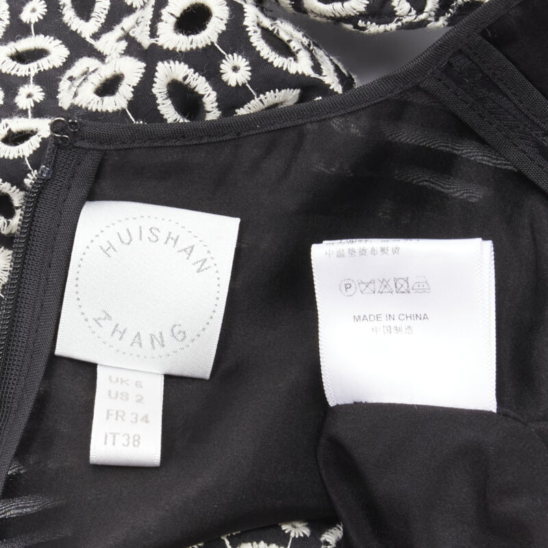 Huishan Zhang Black Embroidery Dress - Image 11