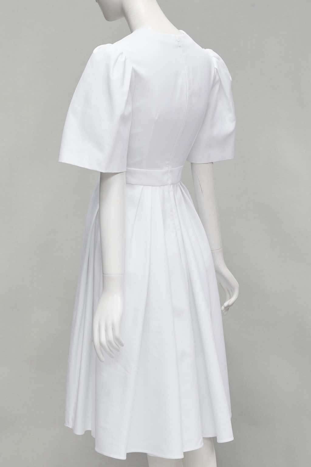 Alexander Mcqueen White Bell Sleeve Dress - Detail 1