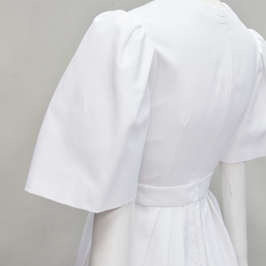 Alexander Mcqueen White Bell Sleeve Dress - Detail 2