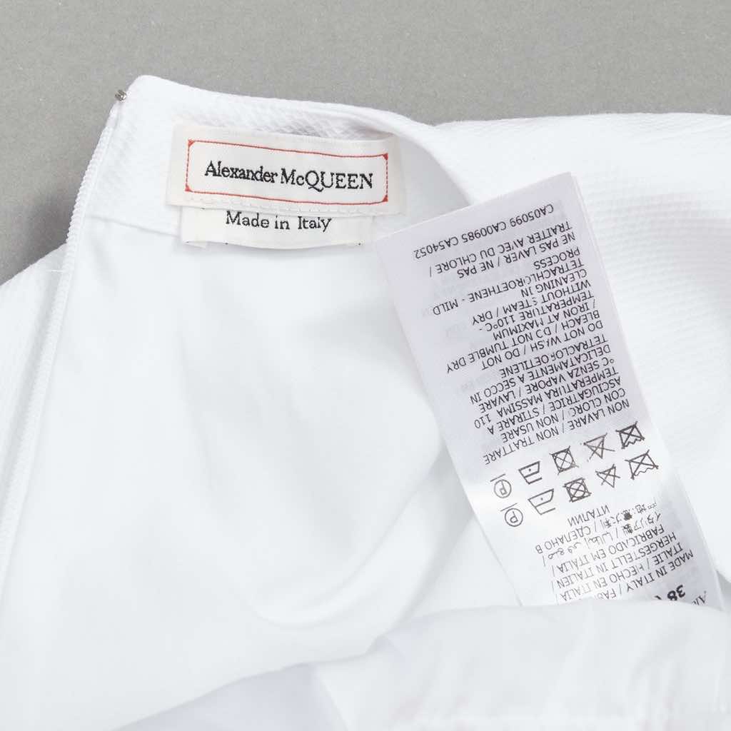 Alexander Mcqueen White Bell Sleeve Dress - Image 11