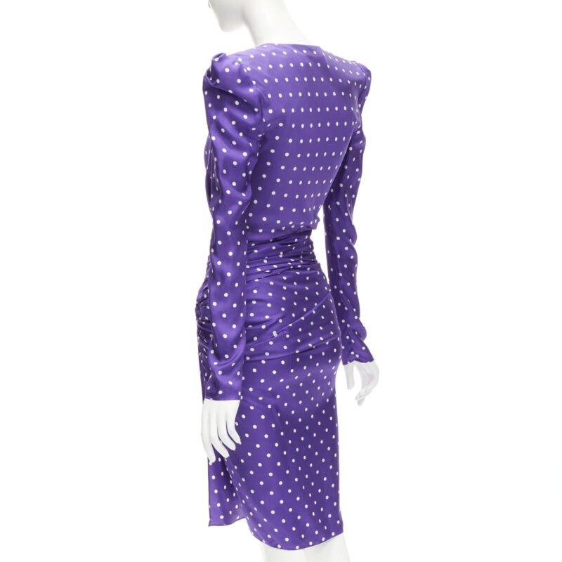 Alexandre Vauthier Purple Polka Dot Dress - Detail 1